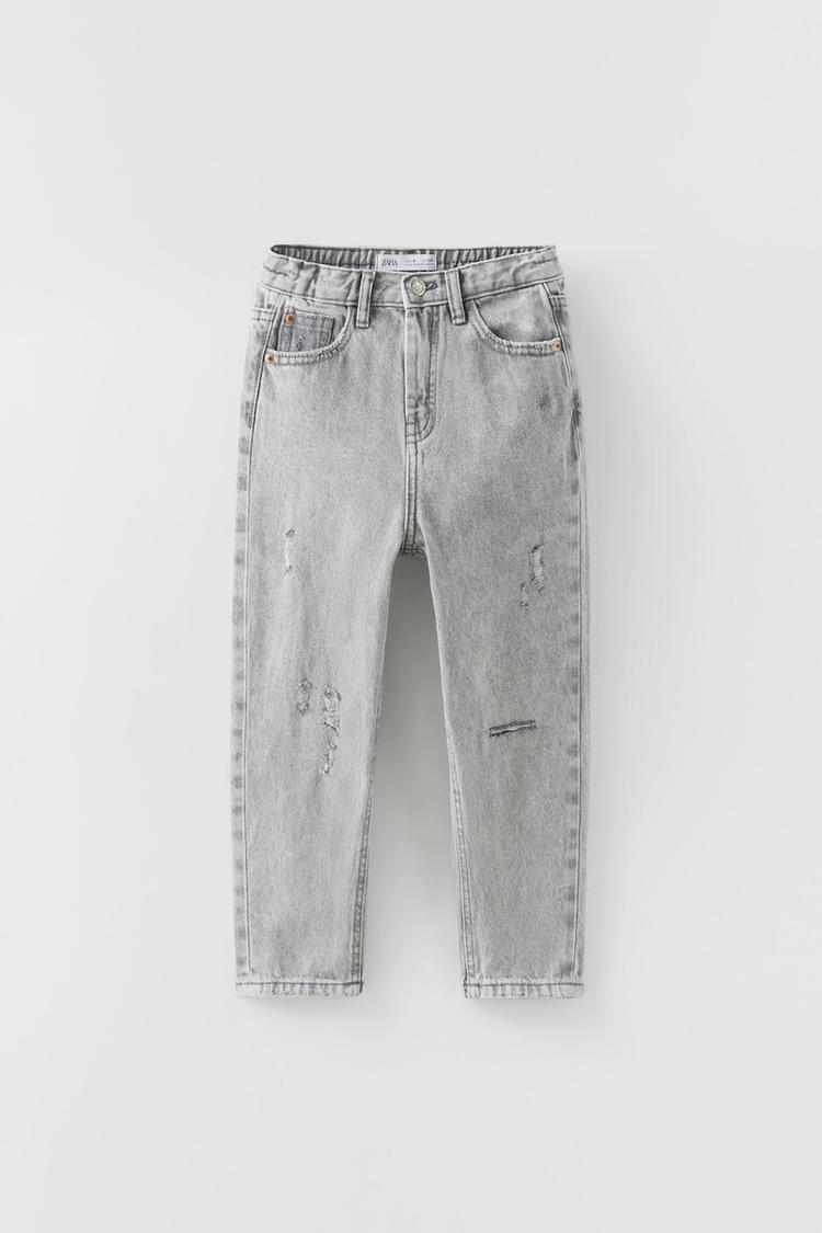 GRINDING MOM JEANS Grey marl ZARA Spain